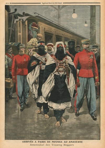 Moussa Ag Amastane Arriving in Paris, illustration from 